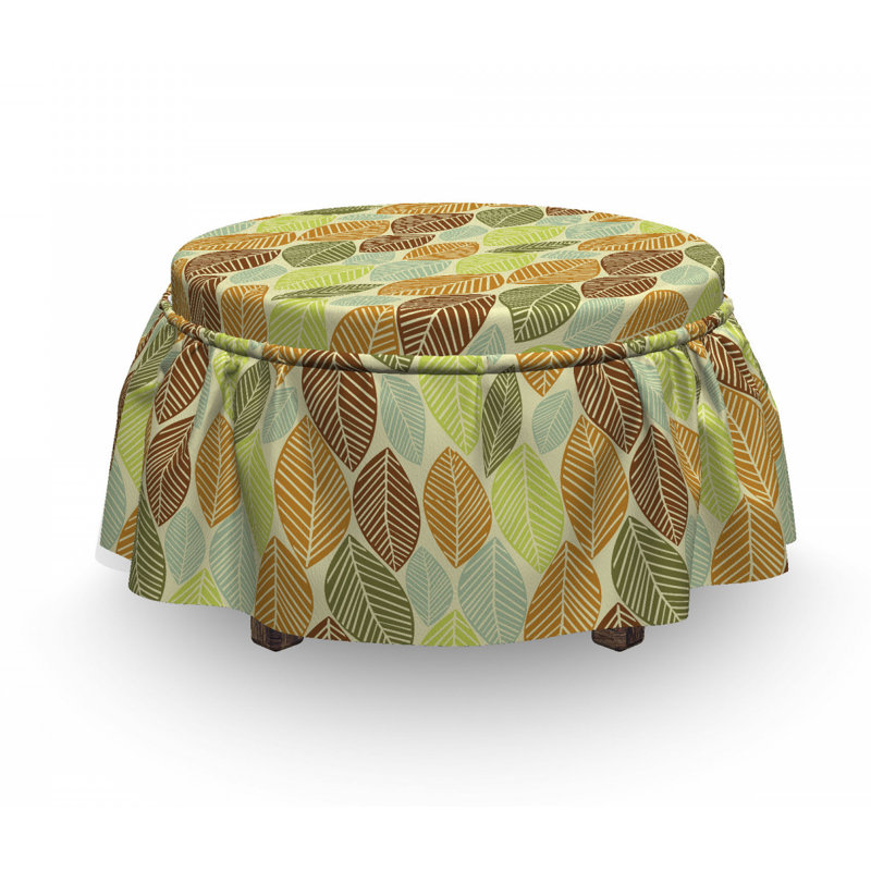 Housse pour repose-pieds de feuillage d’automne doux ed