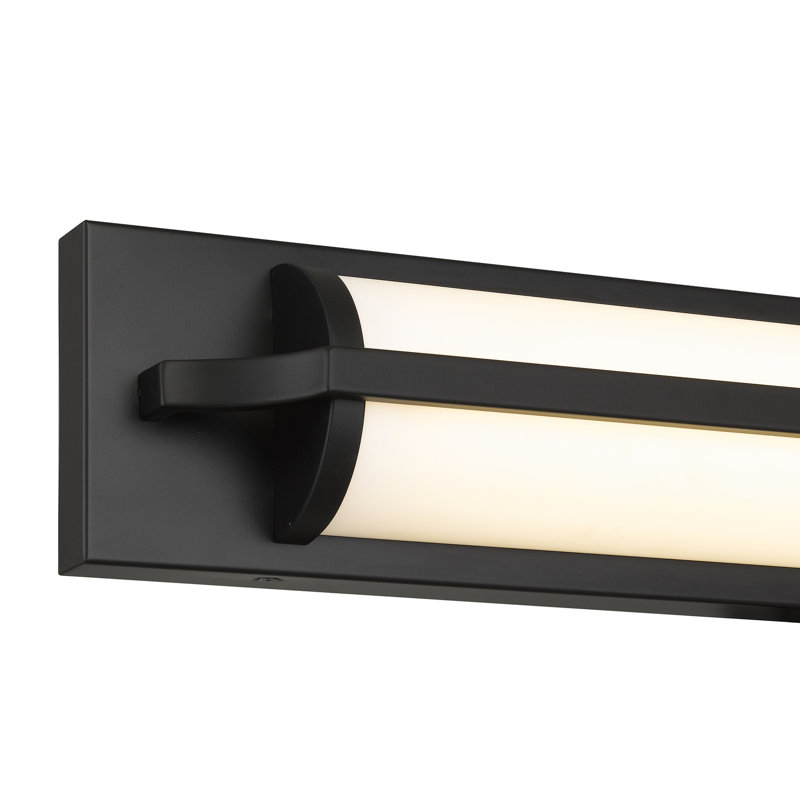 Barre de meuble-lavabo moderne 24 pouces à DEL intégrée, haute performance et à DEL efficace, 350 lumens 20 watts, 3 choix de température de couleur 3000k 4000k 5000k, à intensité variable avec gradateurs, écran en soie