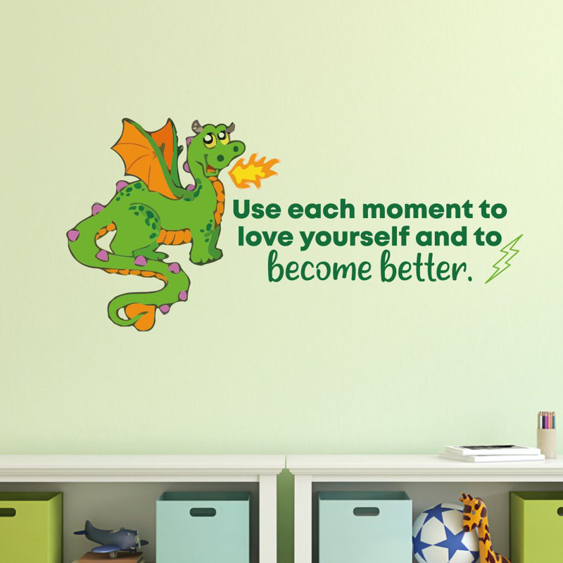 Adhésif décoratif «Be Better Dragon» en vinyle, H 15 po x l 30 po x P 0,05 po