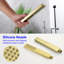 Robinet de baignoire moderne à fixation au sol avec douche à main, or brossé