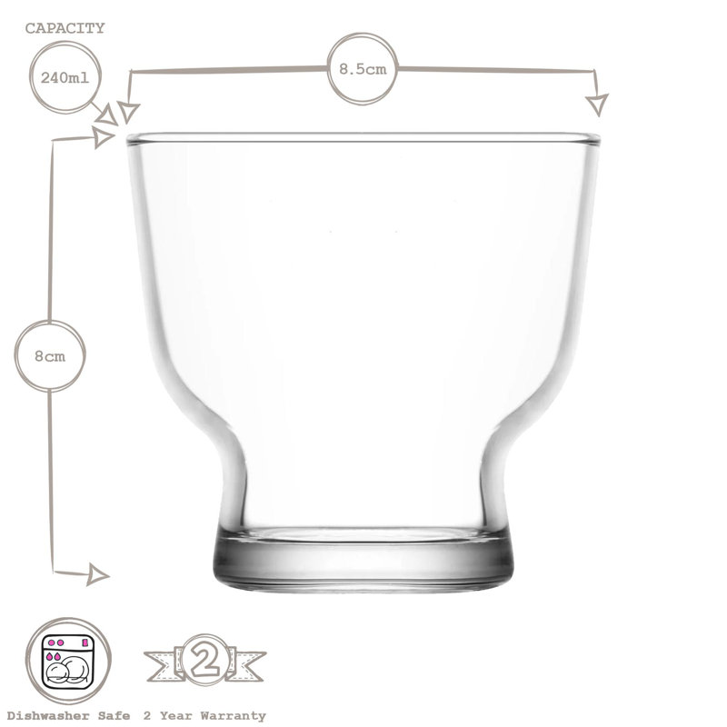 240ml Petit Glass Ice Cream Bowls - By LAV