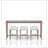 Frosted Glass Console Table With 3 Stools