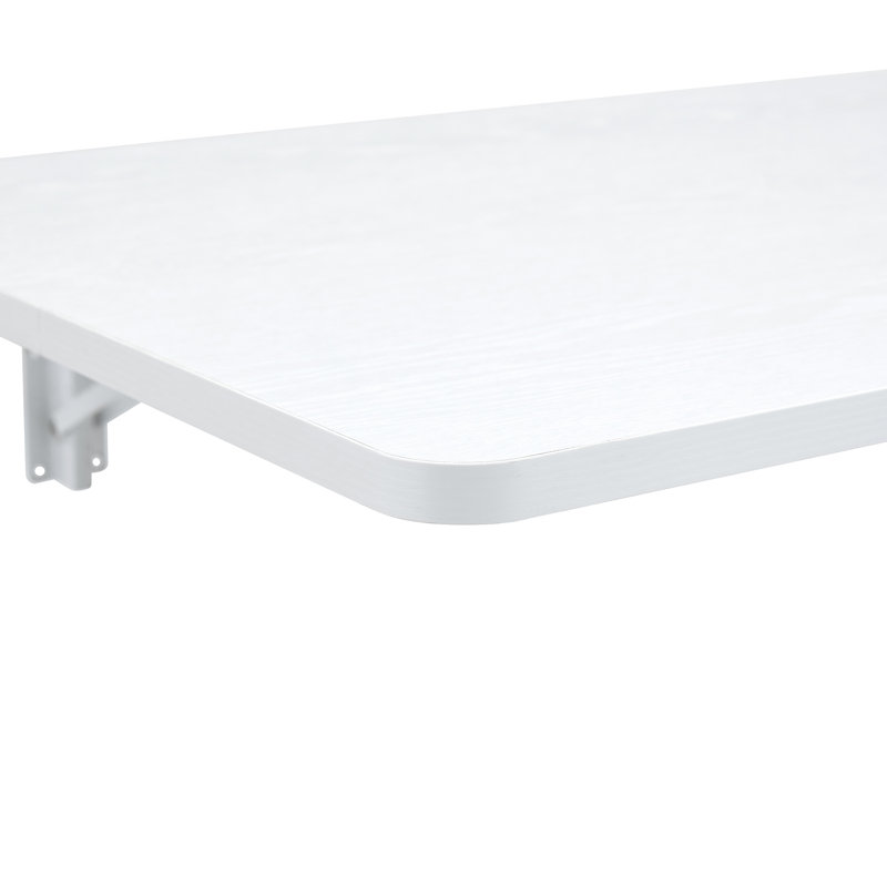 Table pliante murale, H 6,5 po x l 44,8 po x P 22 po, Blanc