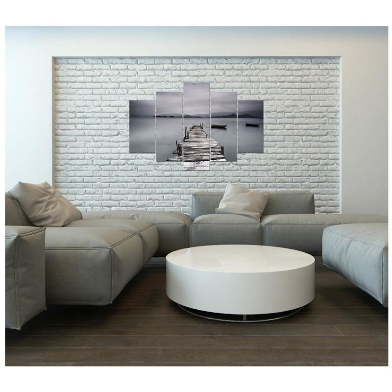 Pier Lake Landscape - 5 Piece No Frame Print on Canvas, 70cm H x 100cm W