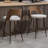 Set of 2 Bethan Beige Washed Boucle Fabric Counter Stool with White Washed Wood Back and Black Iron Legs-1400275945