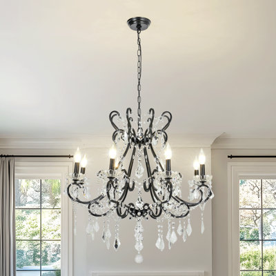 8-Light Retro Luxury Crystal Candle Chandelier