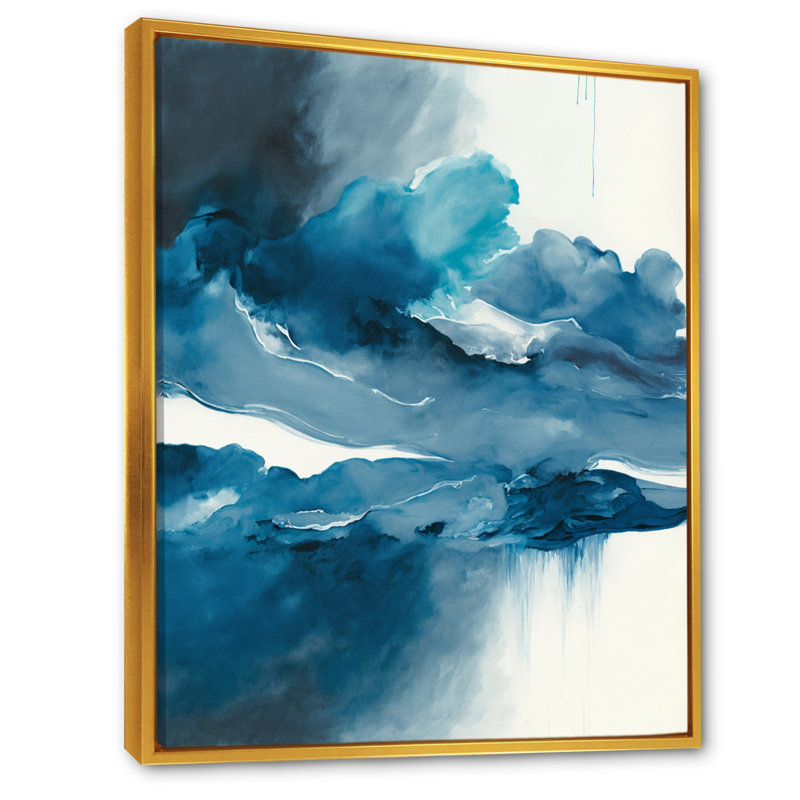 " Feeling Honolulu Blue III ", 30" W x 40" H, Gold Floater Framed Canvas