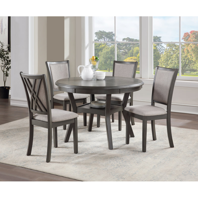 Ensemble de salle à manger 5 pièces Arnott, Gris, H 30 po x L 47,25 po x l 47,25 po