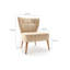 Chaise d'appoint en polyester capitonné Lawrey