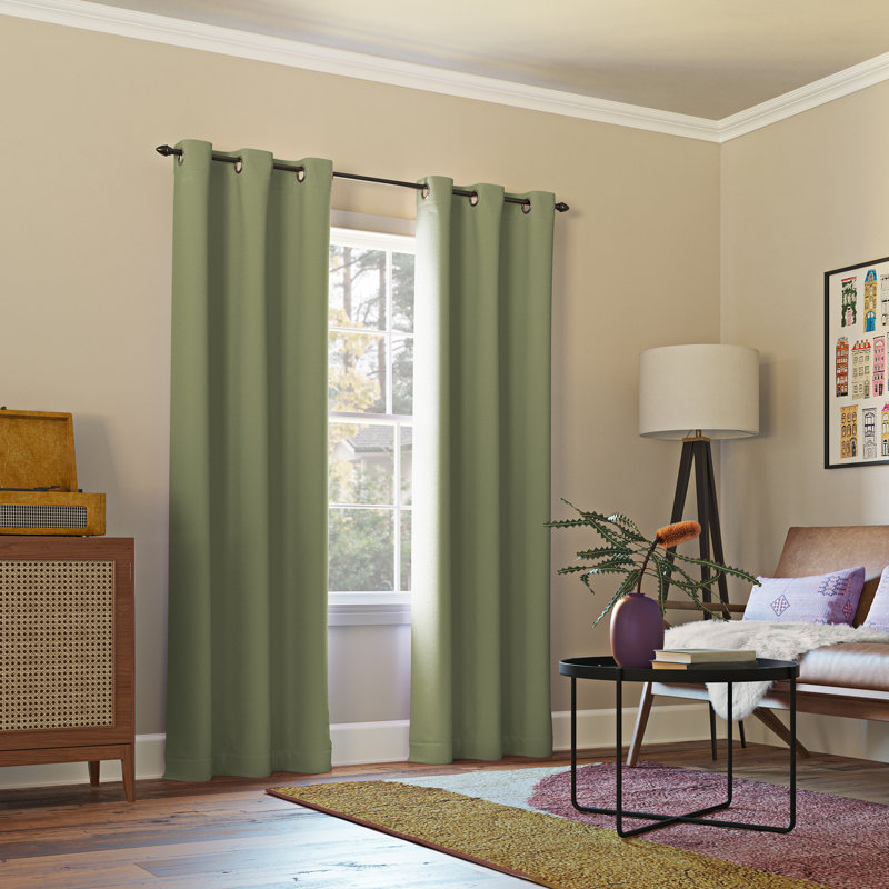 Blackout Grommet Curtain Panel - Basics by Wayfair™, 40" W x 84" L, Sage Green