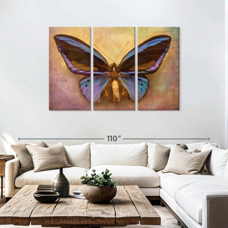 Purple Butterfly, 48" H x 74" W