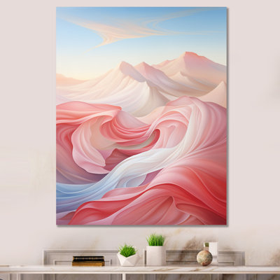 " Blue And Light Pink Abstract Playfulness I "