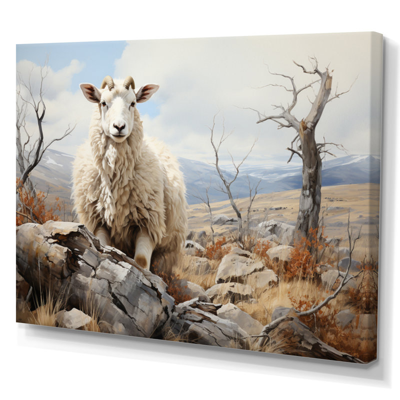 Sheep Serenade Of Silence I sur impression sur toile, H 30 po x l 40 po x P 1,5 po, Toile tendue