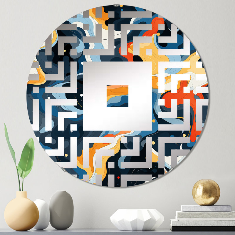 Miroir mural Celestial Harmony Cosmic Flow, 23,6 po x 23,6 po