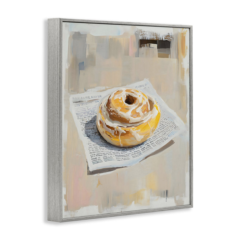 «Cinnamon Roll & Morning», giclée sur papier, par The Prints Vibe, 30 x 24, Farmhouse Grey Giclee Framed