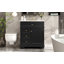 Meuble-lavabo de 30 po avec lavabo, un tiroir basculant, trois tiroirs, tablette de porte, porte à fermeture douce, noir