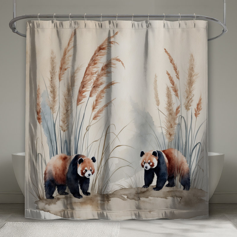 Rideaux de douche Red Panda, L 70 po x H 93 po