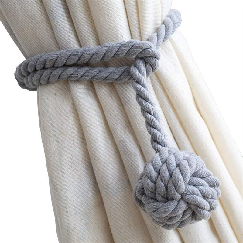 Paquet de 2 attaches doubles pour rideaux, Café