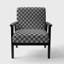 Chaise avec accoudoirs rembourrée Mid-Century