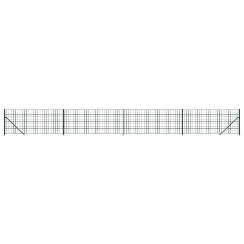 Carnegie Anthracite Metal Fence Panels, 2500cm W x 80cm H, Green