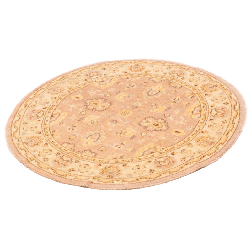 Tapis unique en laine noué à la main beige et brun nouvel âge 5 pi 2 po Bellinggrath One-of-a-Kind