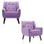 Jaqueze Upholstered Polyester Tufted Square Arm Accent chair-1208533556