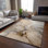 Tapis beige Cerrito AMF506 lavable à la machine de qualité supérieure