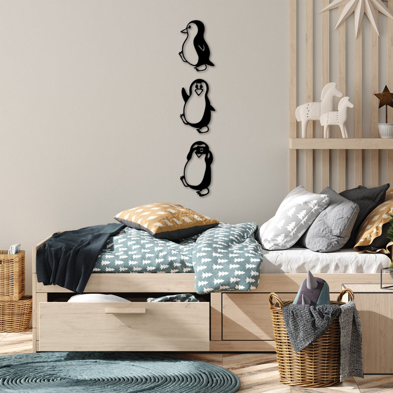 Decorative Metal Wall Accessory Set (3 Pieces), Black, Sizes: 7.9 x 11.4 inches, 7.9 x 12.2 inches, 7.5 x 12.6 inches | 100% Metal, Thickness: 0.04 inches | Perfect for Home Decor, Elegant and Stylish Design