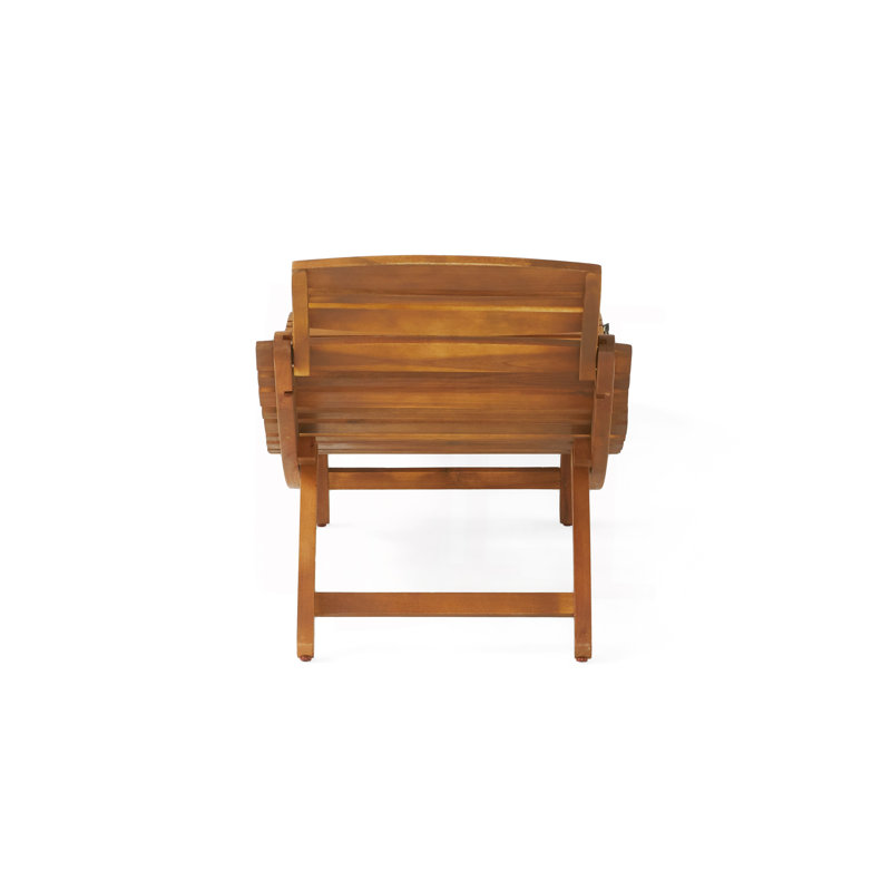 WOOD FOLDABLE CHAISE LOUNGE, Brown