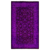 Overdyed One-of-a-Kind 3' 2" X 5' 4" Hand Knotted Area Rug