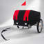 Remorque cargo robuste pour vélo avec housse imperméable amovible, capacité de 40 kg, roues hors route de 40 cm, conception pliable pour le camping et les courses.