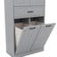 Armoire de rangement pour la maison avec deux paniers à linge, portes et tiroir-2131756424