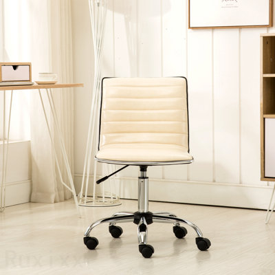Chaise de bureau Beige Chromel