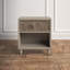 Table de chevet 1 tiroir Mathes - blanc antique / beige