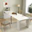 Table de salle à manger extensible moderne multifonctionnelle avec prise de courant, table extensible peu encombrante avec rangement pour les fêtes, les mariages, les réunions et les célébrations-1645019371-1645019374