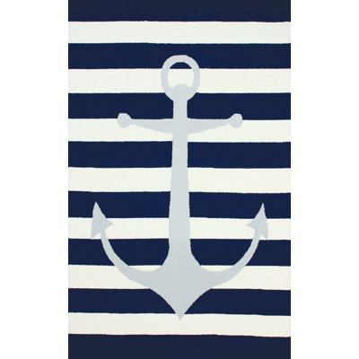 Tapis bleu / blanc Newport News