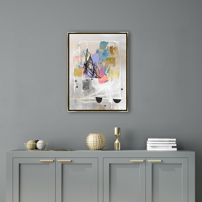 Art mural d'extérieur Sq Biz III, H 21 po x l 16 po, Pas de tapis, Toile tendue pour l'extérieur