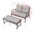 2-Piece Outdoor Conversation Set With Dark Gray Cushions-769465979