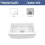 Évier de cuisine durable en céramique blanche avec station de travail compacte en porcelaine blanche durable 33 po x 21 po x 10 po
