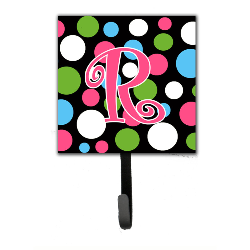 Crochet mural polkadot monogramme, R