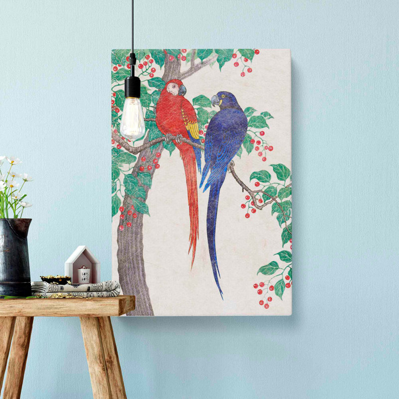 Two Parrots by Ohara Koson - Wrapped Canvas, 60cm H x 40cm W x 3cm D