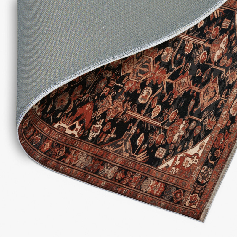 Tapis turc intérieur et extérieur brun, Rectangulaire 2 pi x 3 pi