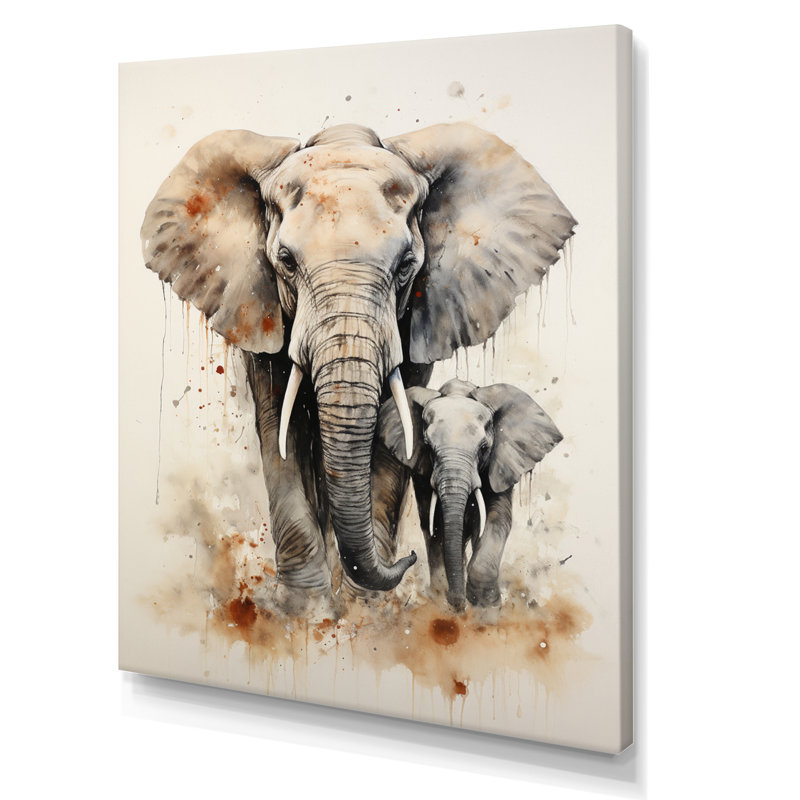 Kearstin Elephant Gentle Giants Elephants III - Éléphant, art mural, 20" H x 12" W, Toile tendue