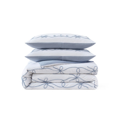 Peri Home Sasha Bows Duvet Set Blue