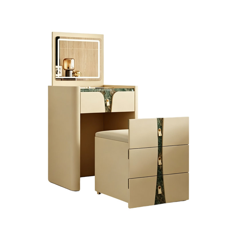 Meuble-lavabo de style luxueux de 23,62 po avec miroir élégant