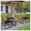 Ensemble de meubles de patio 4 pièces avec balcon et véranda-1427724396