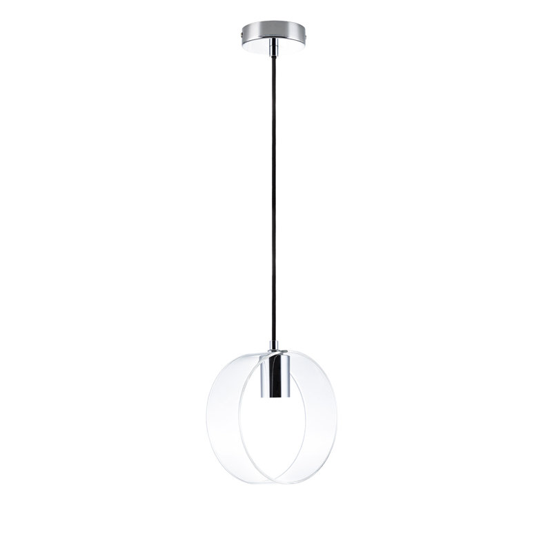 Connally 1 - Light Single Pendant, Chrome/Clear