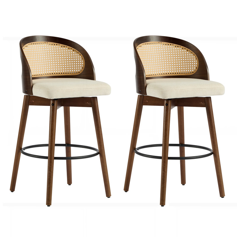 Ensemble de 2 tabourets de bar Como, Beige