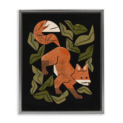 Fox In The Brush Floating Frame, design by Renea L. Thull