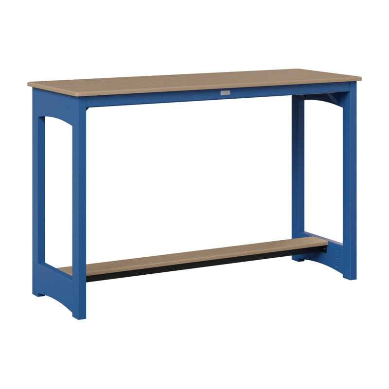 Table de bar Berlin Gardens, 38.5" H x 60" W x 22" D, Bleu pacifique, Bois vieilli